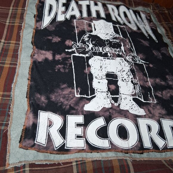 Reworked Upcycled Death Row Records Shirt Men XXL Columbia Long Slv Plaid Rap - Picture 13 of 16